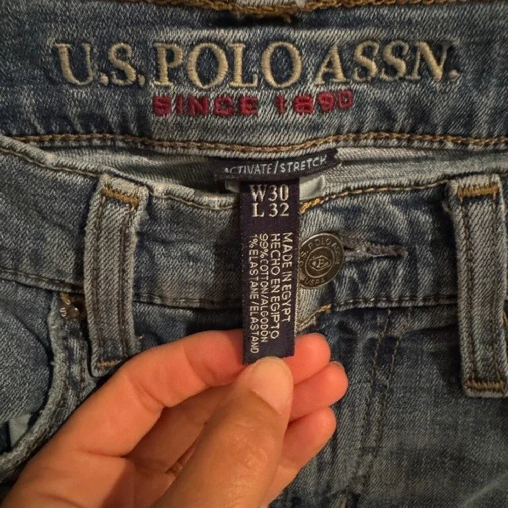 US Polo Assn. Blue Jeans with Vintage Wash 30x32 Mens